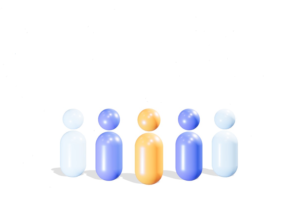 3D figures representing the Digital Era team